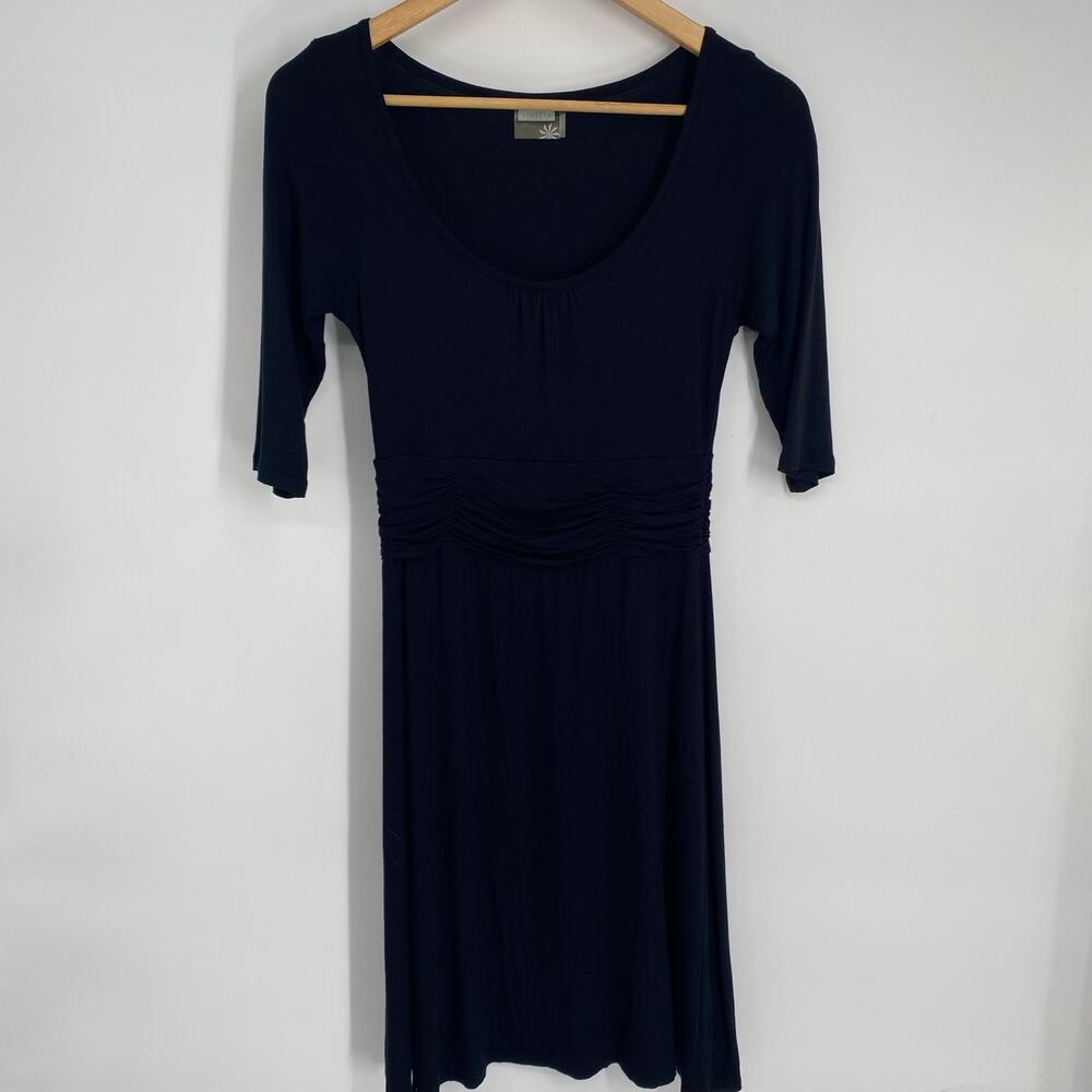 Athleta Dress Women’s XS Black Fit & Flare Gathered Waistband Active GorpCore‎